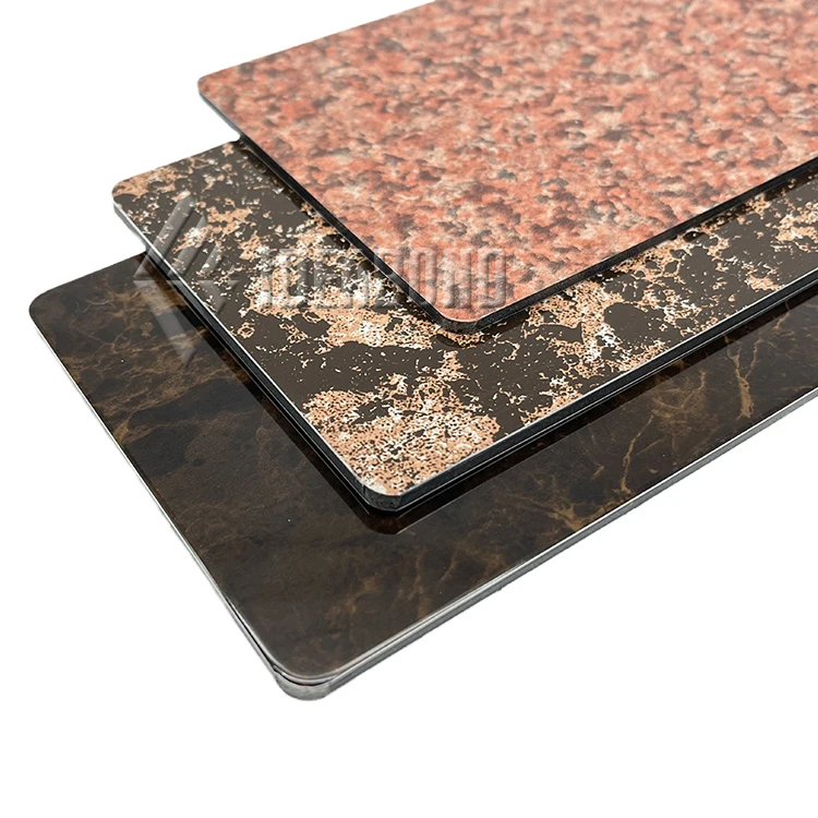 4X0.4mm Alucobond настенный деко каменный узор PVDF покрытие ACP ACM композитная алюминиевая панель для облицовки наружных стен дома