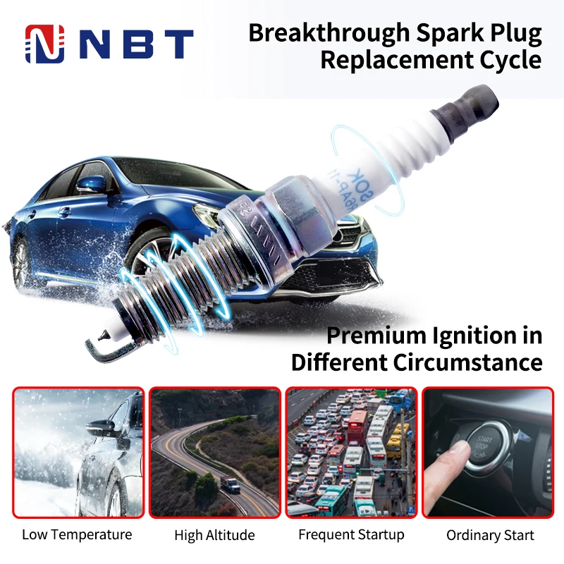 NBT Professional Car Parts Automotive Engine Spark Plugs LZKAR6AP11 Double Iridium Factory Spark Plug for General Ignition