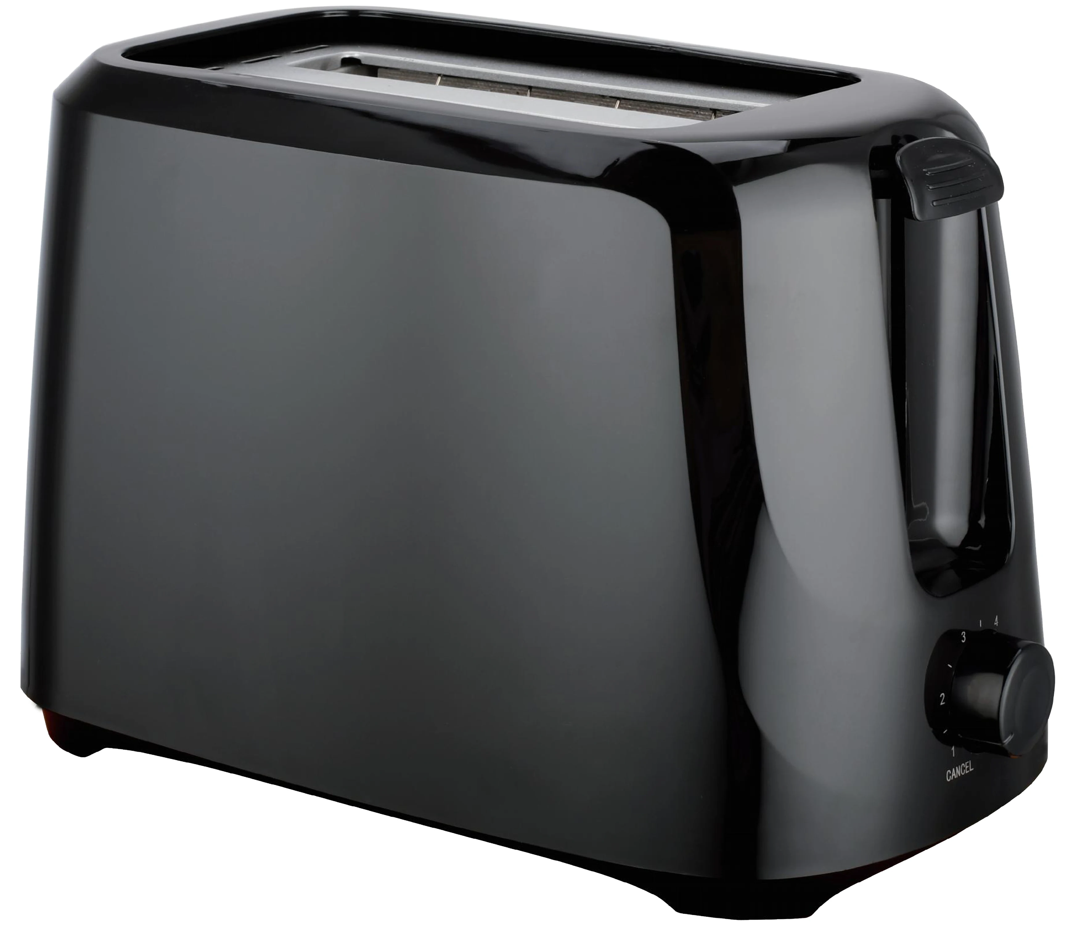Factory Outlet Black Extra Wide Slots Auto-Shutoff 2 Slice Toaster