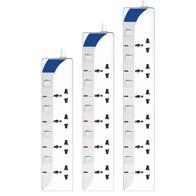 New Model 4 outlets Power Strip Universal Power Strip Overload Protector Extension Cord with Multi Outlet extender