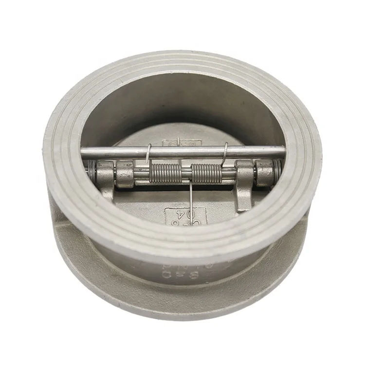 Bundor ss 316 stainless steel non return valve 1.6Mpa dual plate 4 - 6 inch 100mm check valve