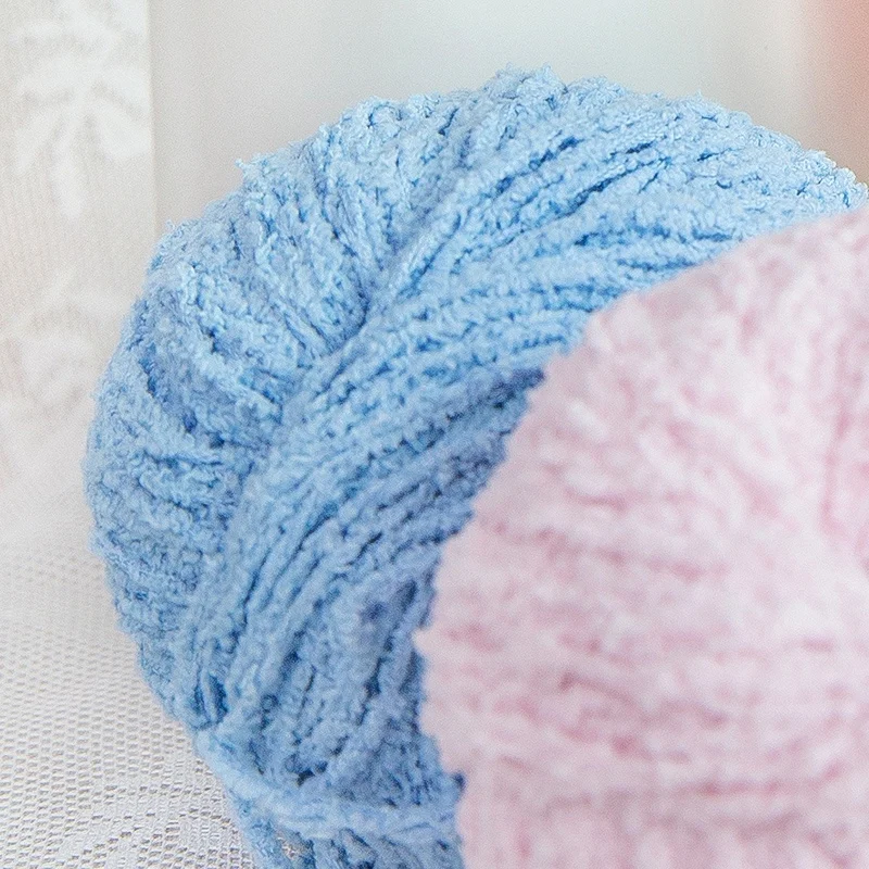 Yarncrafts dyed Crochet polyester hand knitting yarn 3 ply yarn for baby