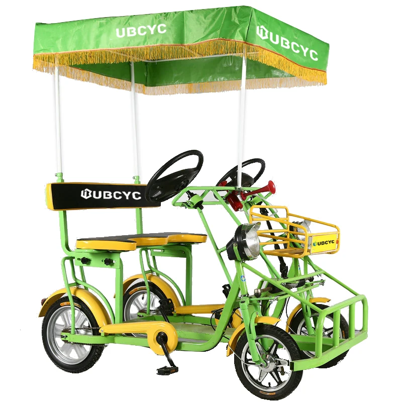 No Electric 3 Wheels Adult Cargo Bike Tricycle Bike Rickshaw Pedicab Pedal Trike With 2 Seats