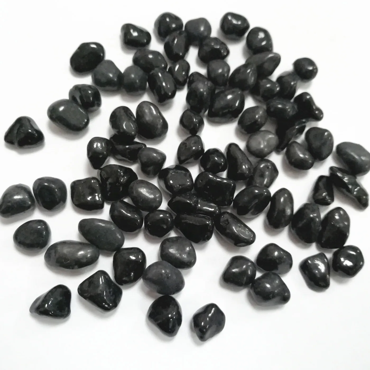 6-9mm black recycled irregular glass beads pebble for swimming pool interior and surface finish