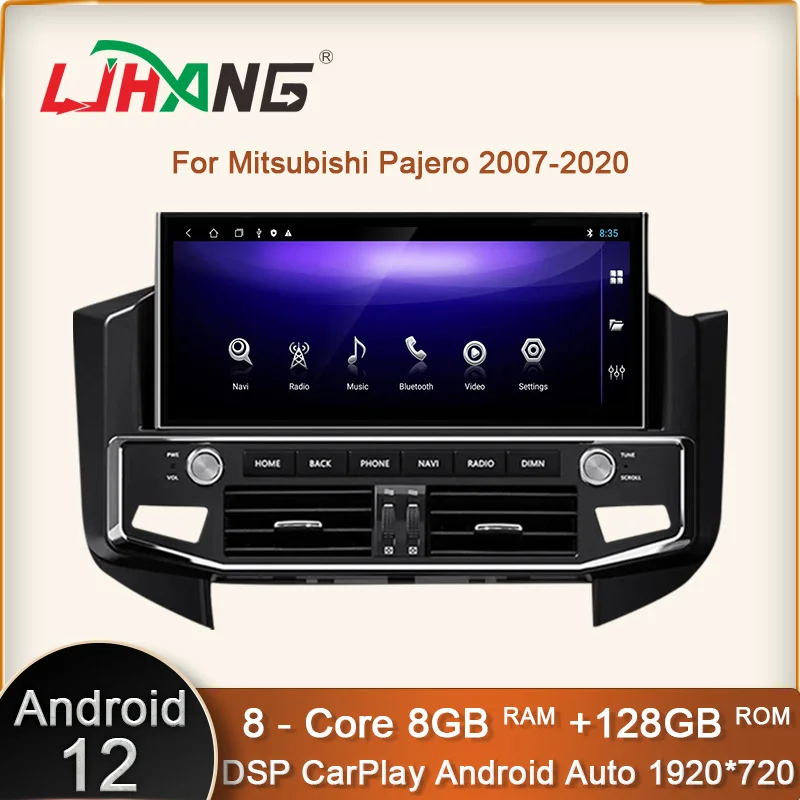 12.3inch android 13 car radio For Mitsubishi Pajero 4 V80 V90 V97 2006 - 2017 Auto GPS navigation multimedia stereo DSP 1din