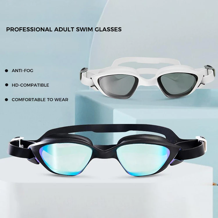 Swimming Goggles Comfortable to Wear High Clarity Waterproof Ergonomic Design Professional Adult Swim Glasses
