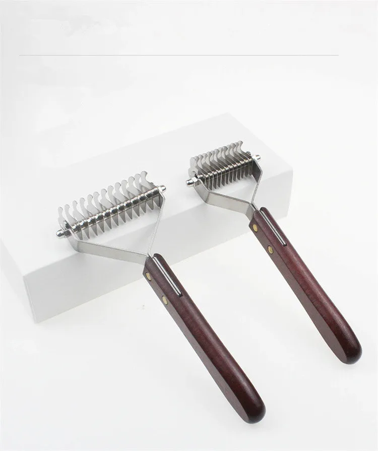 New Arrival Stainless Steel Dematting Comb with 2 Sided Professional Grooming Rake For Medium Small Dogs And