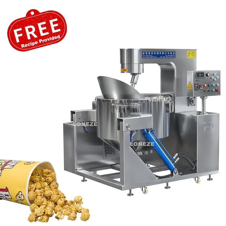 Cheap Price Caramel Electric Pop corn Machine Automatic Industrial Gas Popcorn Making Machine for Sale