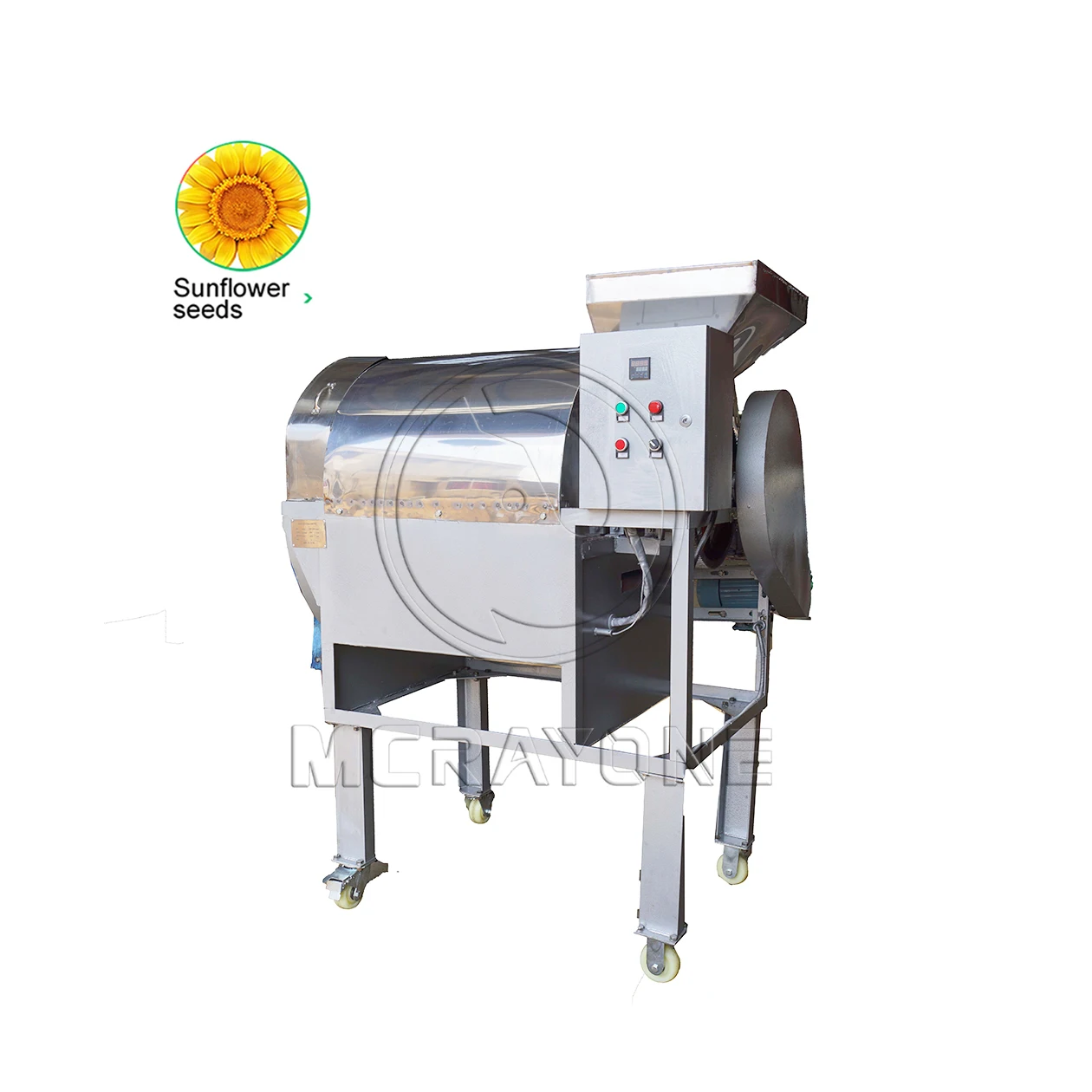 Hot Pressed Ground Nut Extractor Wood Fire Seed Roaster Canola Roaster Machine