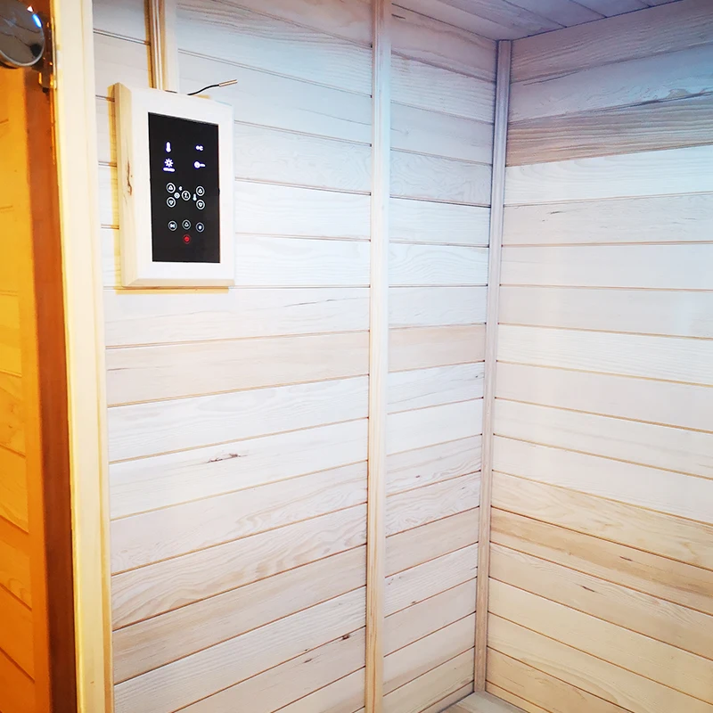 Luxury Traditional Garden Full Body Wet Steam Solid Wooden Sauna Room for 2 People Use