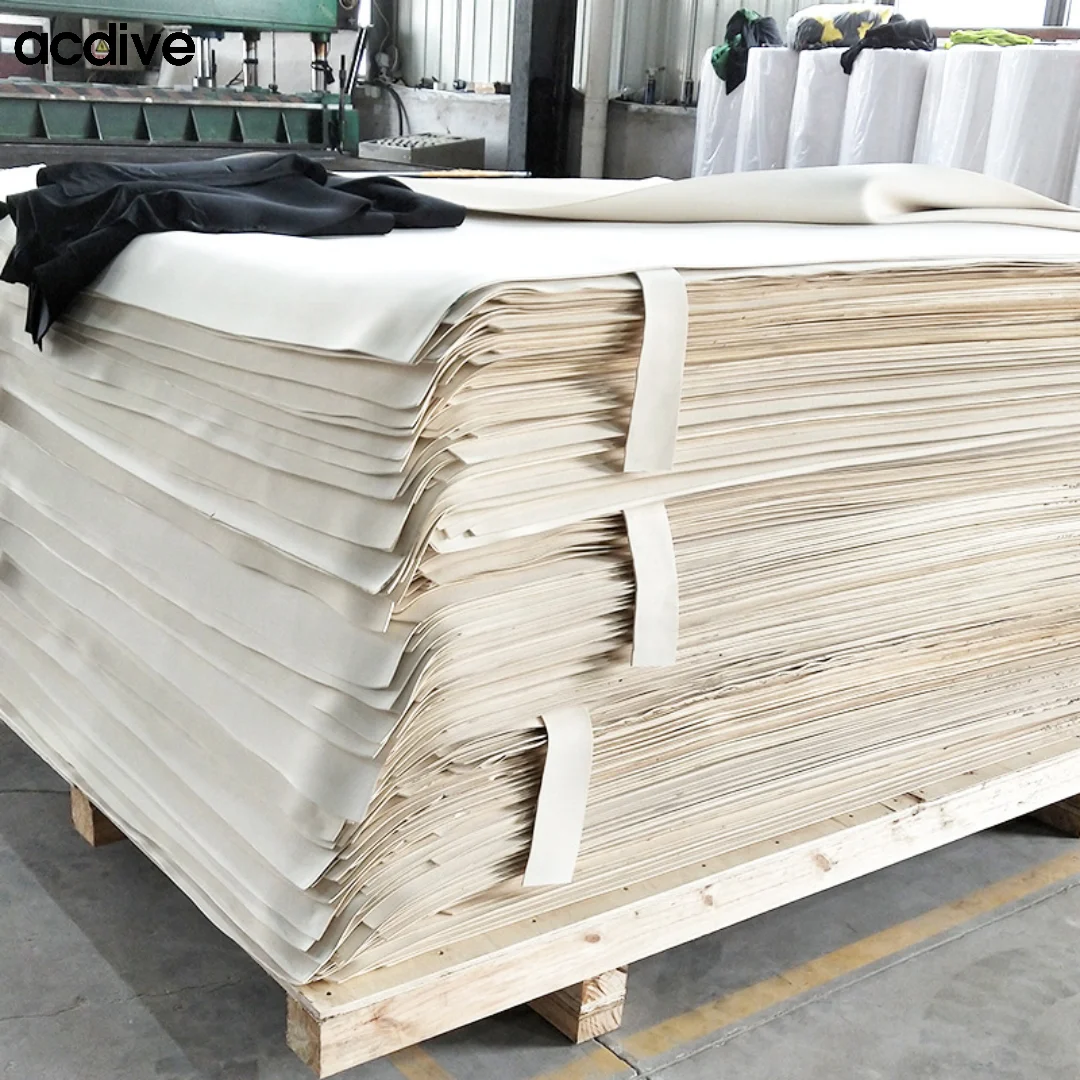 Acdive High Quality Customized Colors Thickness Sizes Hardness 3mm Cr Neoprene with Nylon Cloth Roll Sheet
