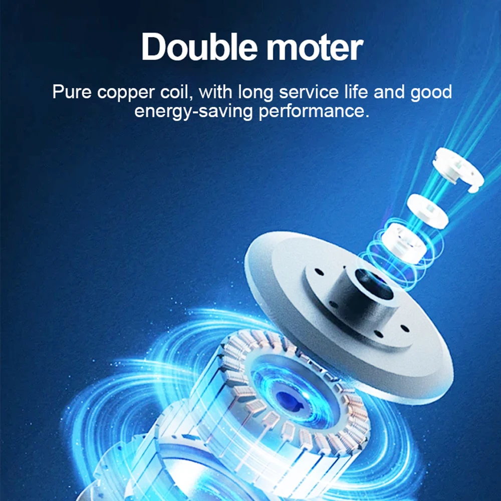 IMYCOO Newly Rechargeable Electric Adjustable Wind Direction Double Head Desktop Fan Car Desktop Small Fan With Night Light
