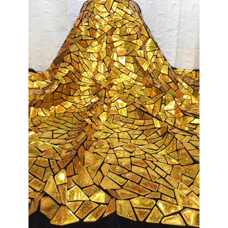 ZSY New Design Irregular Shiny Twinkle Sequin Paillette Fabric For Dress