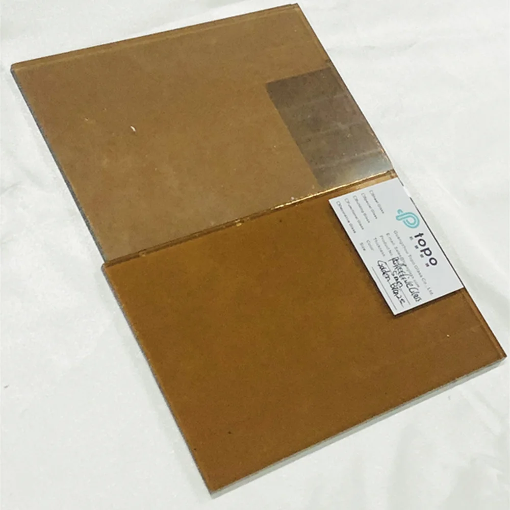 
5mm 6mm Hot Sale Dark Bronze / Golden Bronze Reflective Glass for Building (R-GB) 