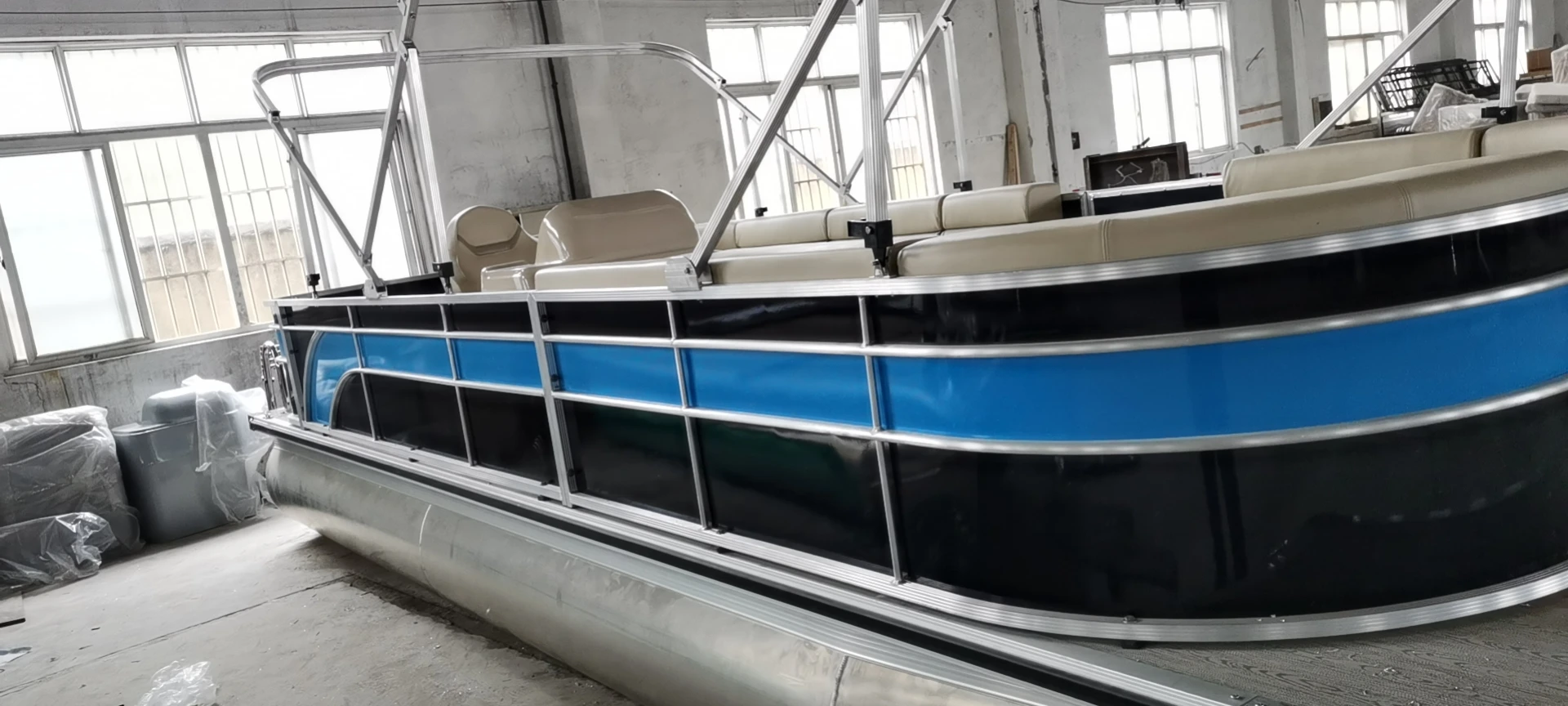 2022 hot sale boat fishing vessel for lake or bay 7m pontoon boat