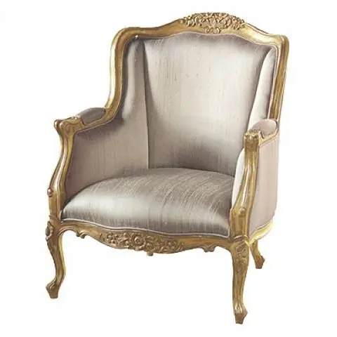 High quality bespoke furniture luxury wooden armchair with 100% hand carving for home use