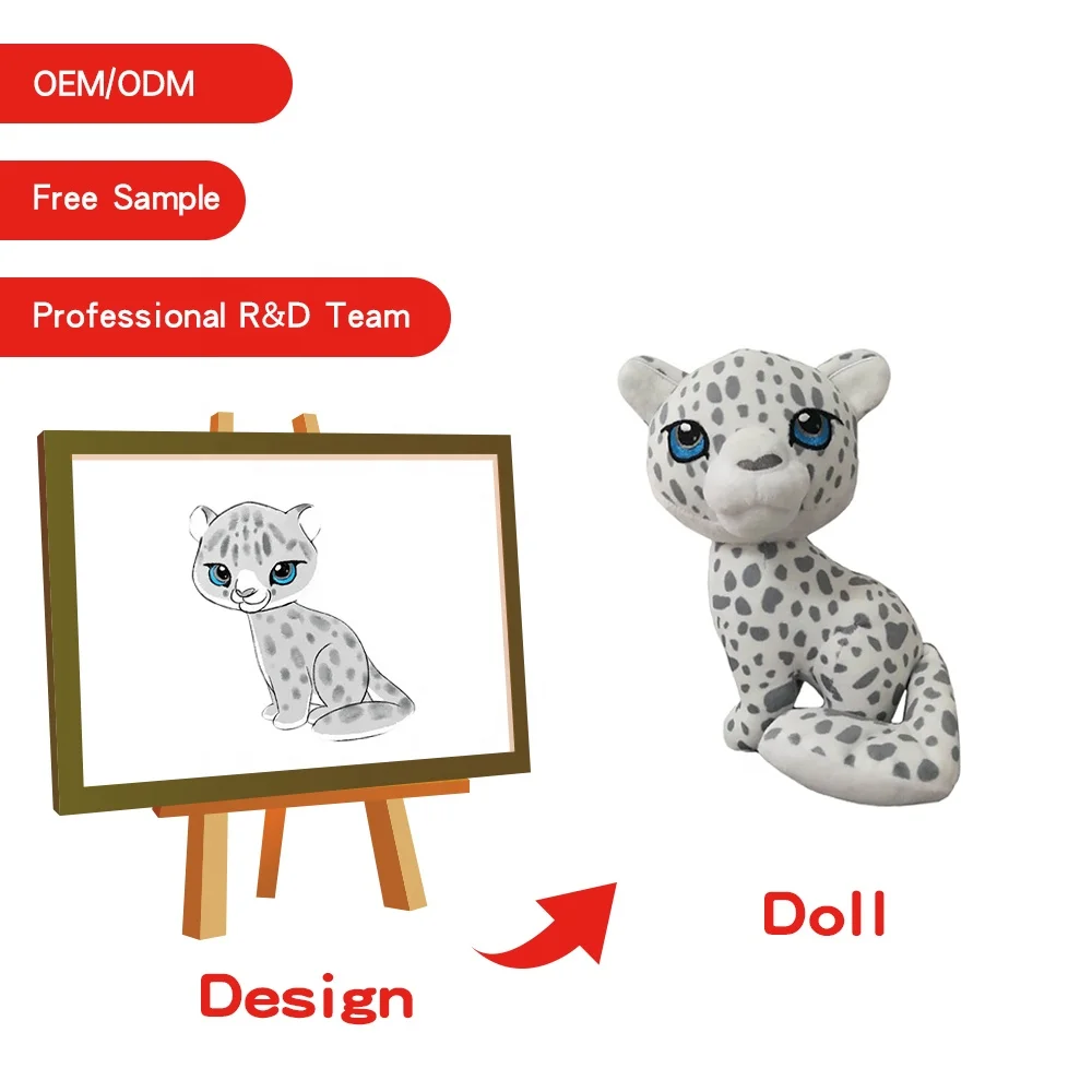 Custom Cartoon Soft Stuffed Doll Big Animal Stuffed Plush Toys Custom Design Plush Toy