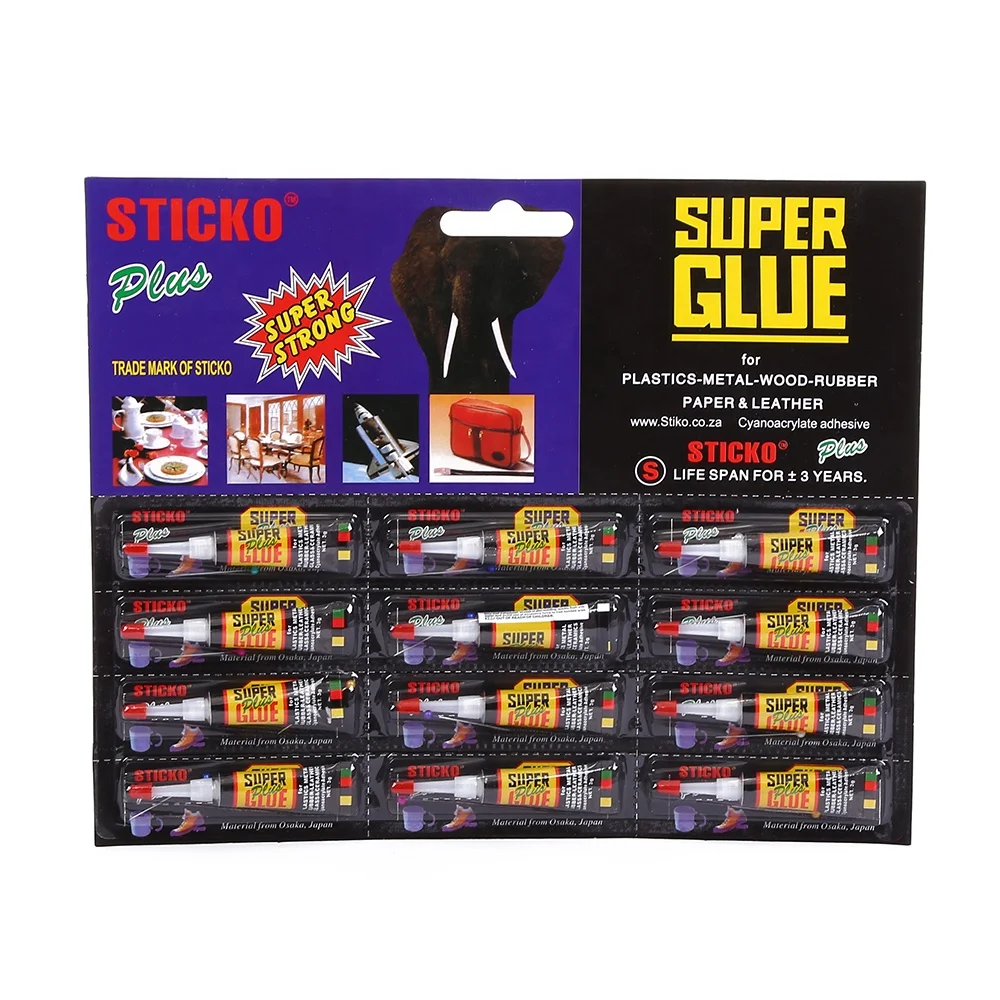 
Professional factory direct supplier ethyl cyanoacrylate 3g super glue for plastic/rubber/glass/metal/wood 