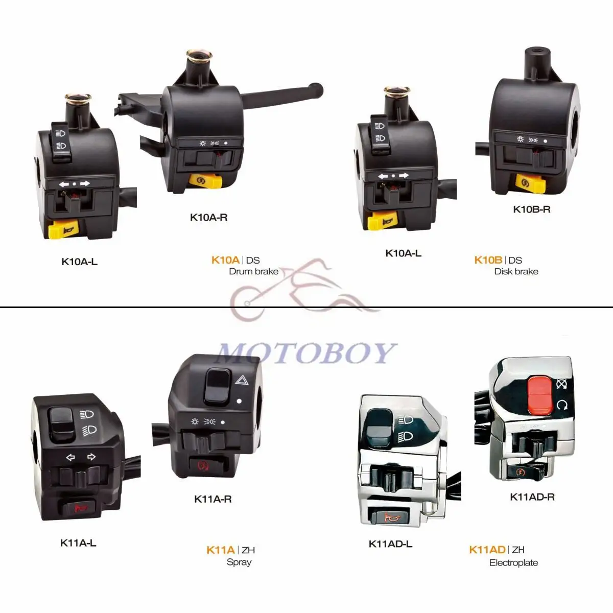 100% Brand New And High Quality Universal Waterproof Motorcycle Modified Accessories Handle Switch