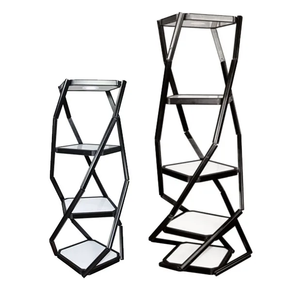 Folding Trade Show Twist Tower Pop Up Cheap Showcase Promotional Twist Tower Display Stand