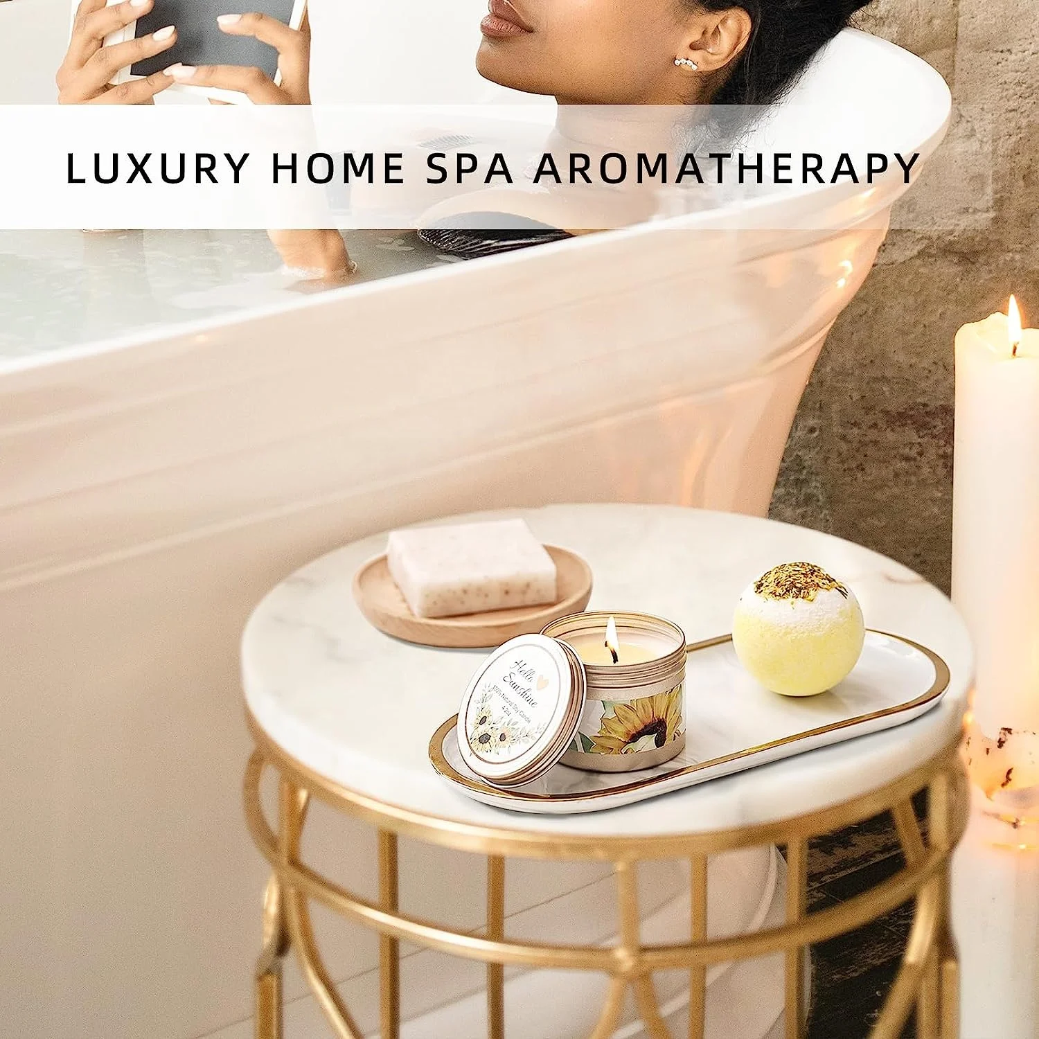 Sunshine Unique Self Care Gifts Get Well Soon Gifts Basket Christmas Luxury Thanksgiving Her Tumbler Bath Gifts Sets for Women