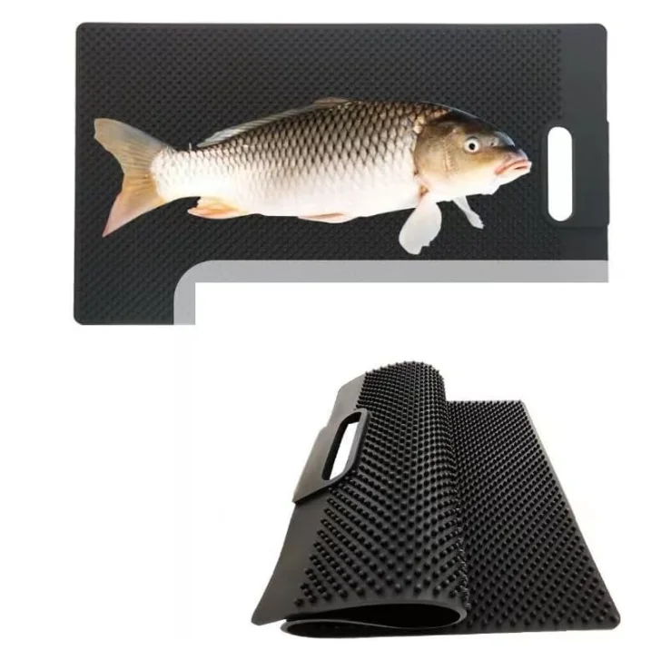 Fashion Fish  Mat Non-Slip Fillet Mat for Fish Cleaning and Cutting Board Portable Durable Easy to Clean Fishing Gear