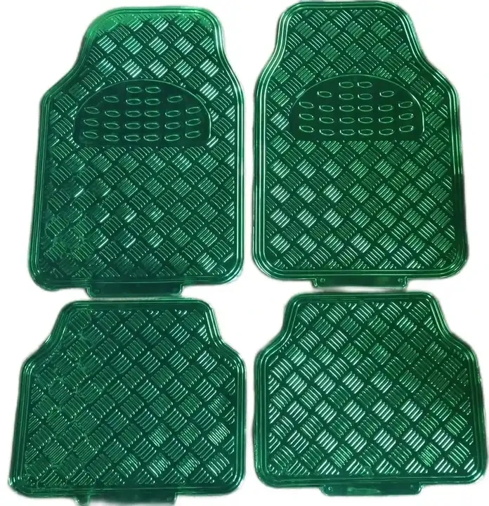 4PCS Universal Green Aluminum Car Floor Mat