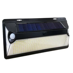 solar radar pir motion sensor 118 led wall light warm white outdoor emergency warm waterproof  human body induction
