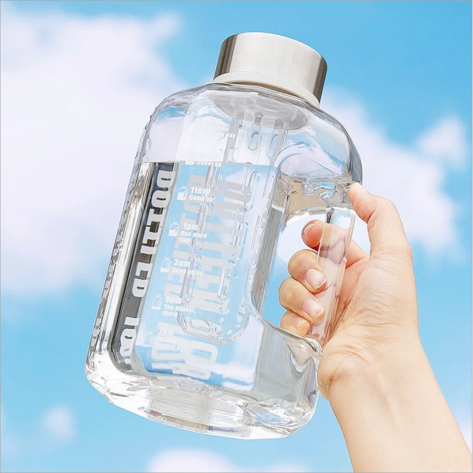 NEW BPA Free 2.2L Large Capacity Plastic Gym Sports Water Jug Bottle with Ice Cube Sticks