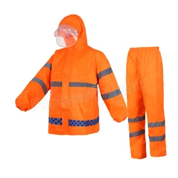 Wholesale low price full body motorcycle waterproof rain suits with reflective stripe