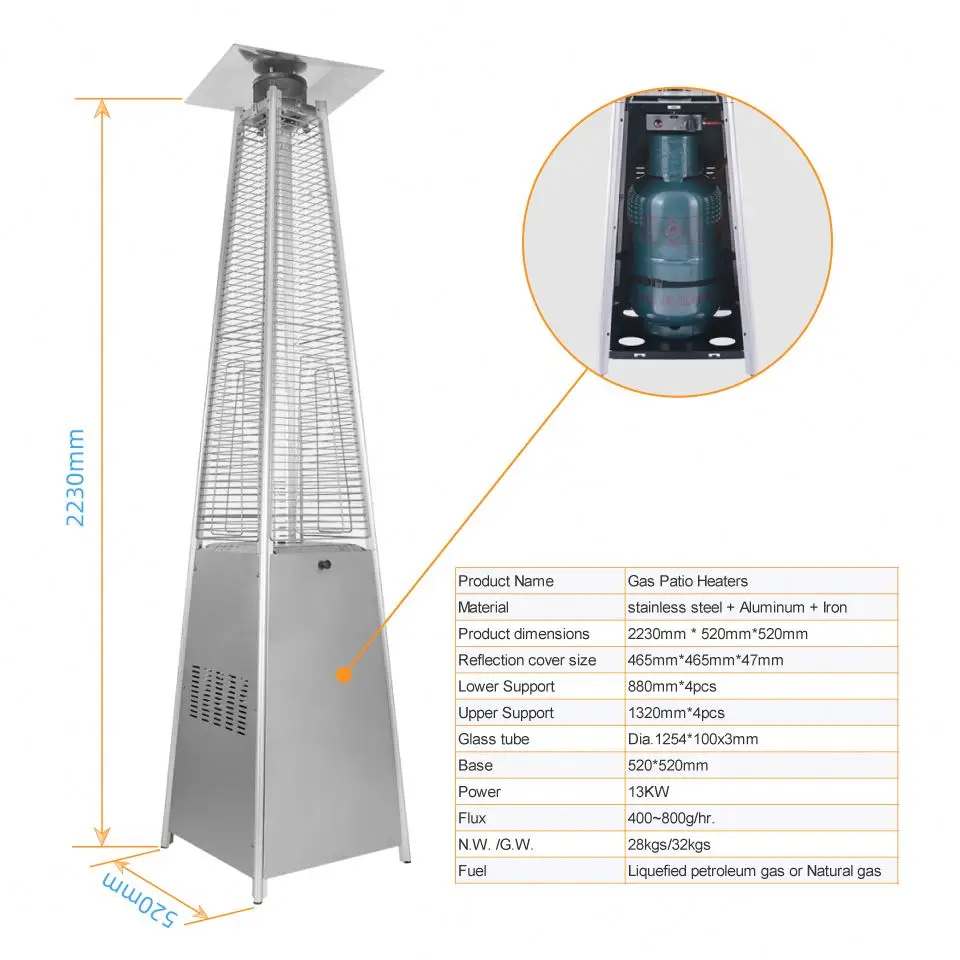 Горячая Распродажа профессиональный наружный пропановый нагреватель из нержавеющей стали по низкой цене