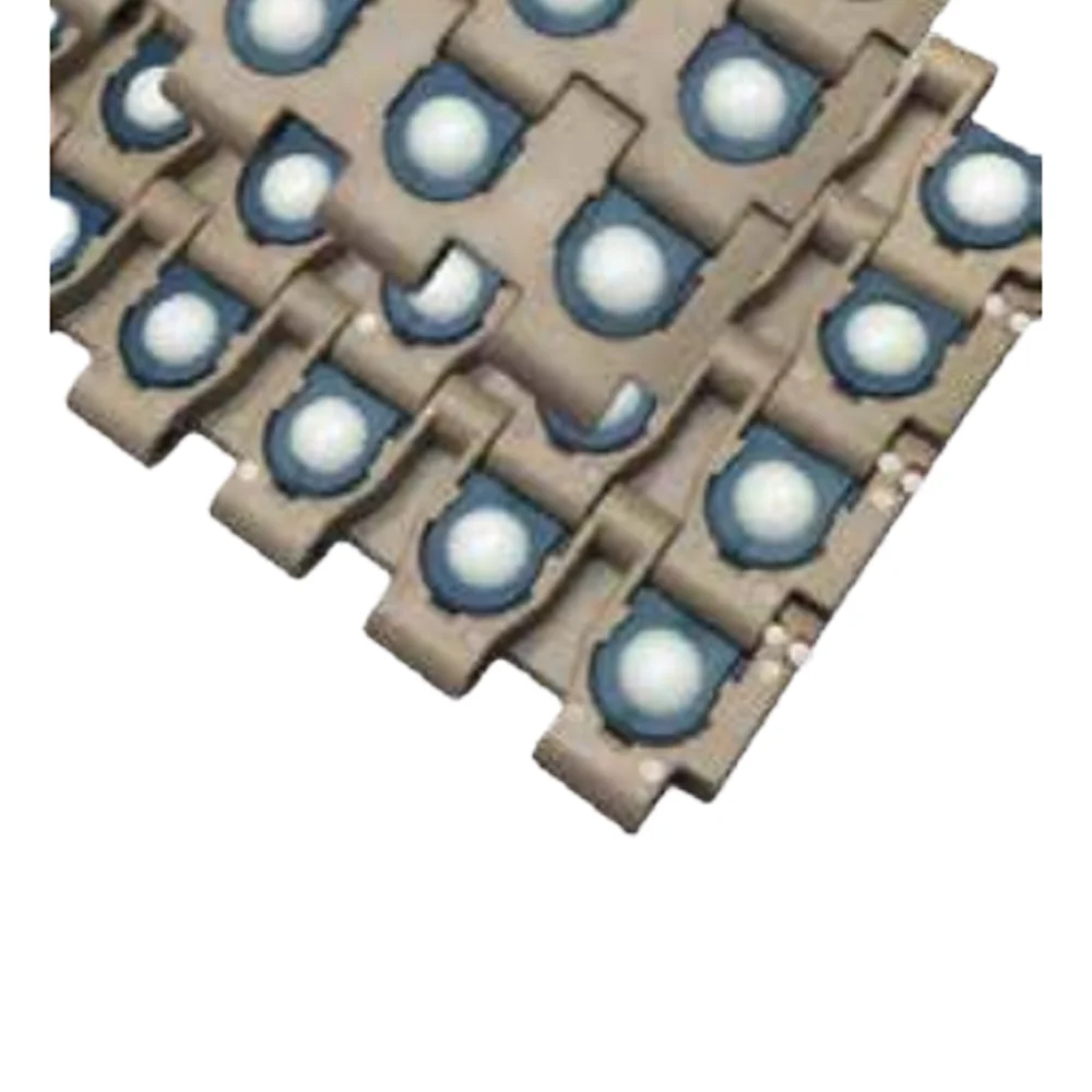 Amazon Hot Sale Coffee Color Sorting Packaging Plastic Profile Modular Conveyor Belt With Roller Top