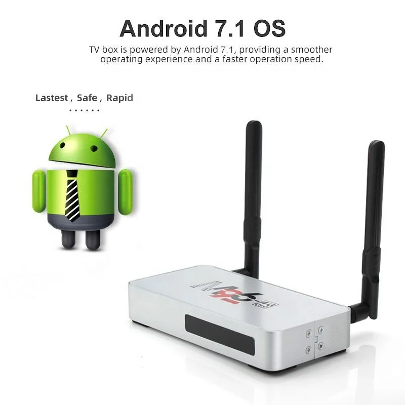 ТВ-приставка с поддержкой Wi-Fi и BT Android 7 1 RK3229 две антенны видео 1080P со слотом для SIM-карты