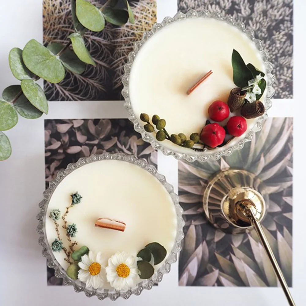 Wholesale 100% natural soy scented candle in glass candle jar with lid