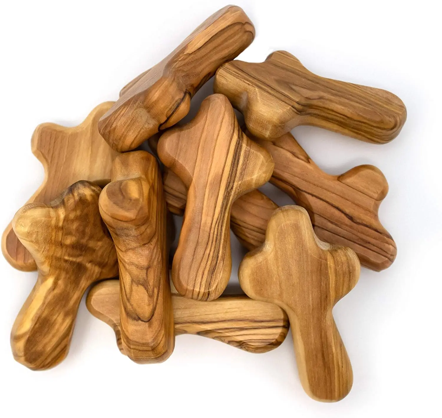 Mini Wood Holding Hand Cross Handheld Wooden Cross Christian Religious Gift Olive Wood Clinging Cross