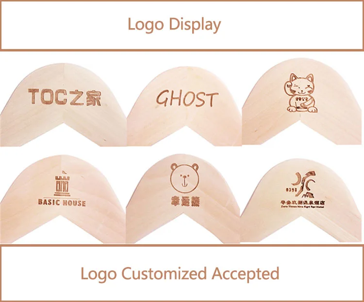 Personalized luxury space saving closet hanger wood 20 pack bamboo premium wooden clothes hanger