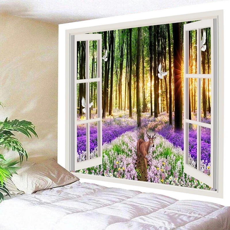 Ocean Tapestry Manufacturer Colorful Bohemian Abstract Hippie Trippy Wall Hanging Psychedelic Tapestry