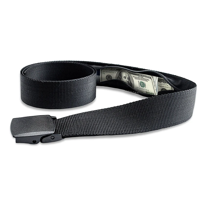 Travel Cash Anti Theft Belt Waist Bag Women Portable Hidden Money Strap Belt Wallet Waist Pack Men Secret Hiding Belt 119cm