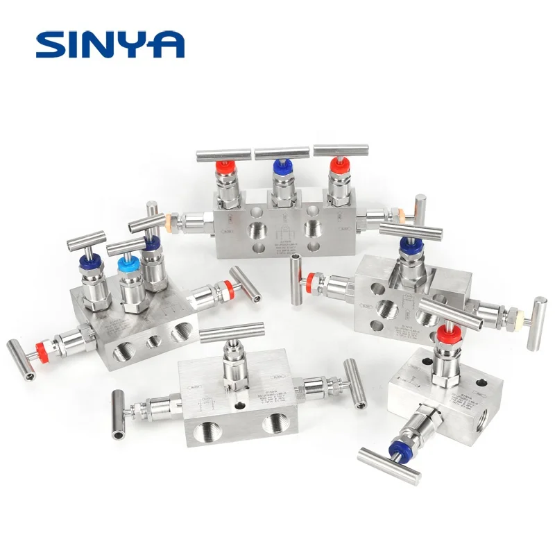 High Pressure Instrument Manifolds For Direct Mounting Three  Valve Manifolds Needle Valve High Pressure Flang 3 Valve Manifold