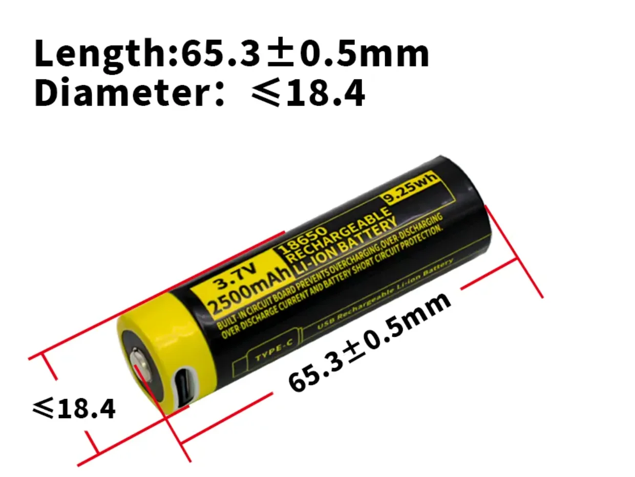 18650 Rechargeable Battery Lithium 3.7V 2500mAh 3000mAh 3500mAh
