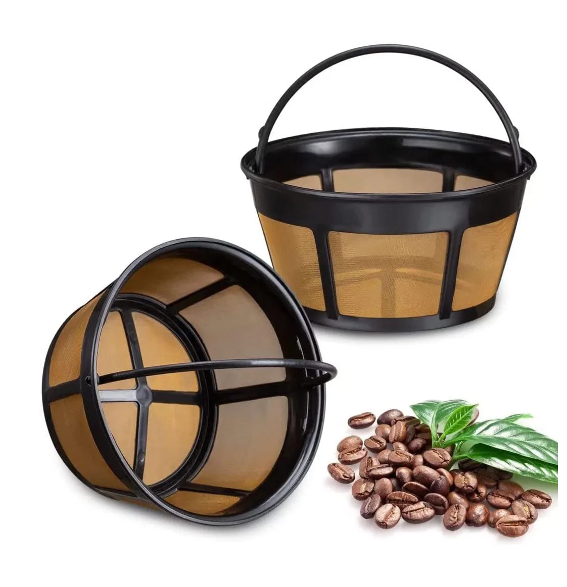 Reusable  Stainless Steel Mesh Bottom Permanent Filter Coffee Makers Coffee Filter Holder