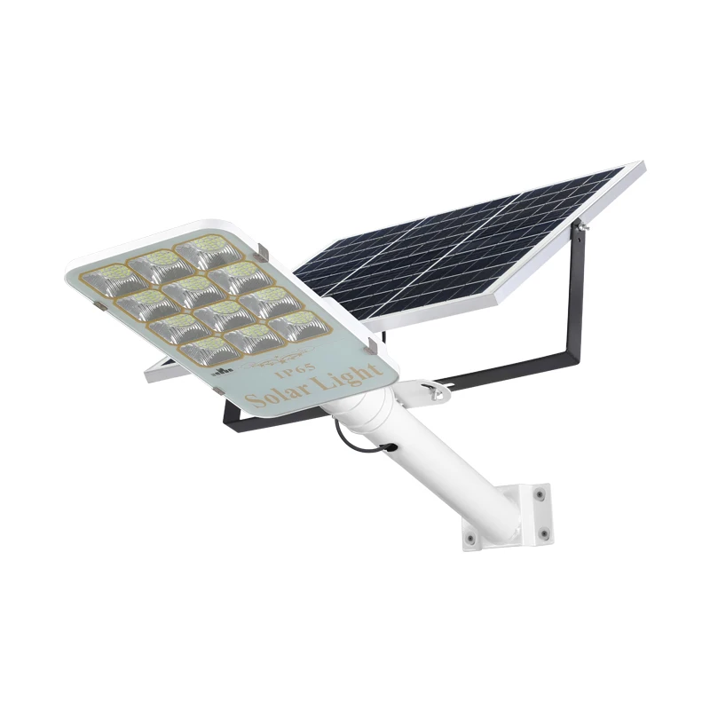 200W Solar Street Light Dusk To Dawn Outdoor Light With Remote Control 6500K Daylight Courtyard Safety Led Flood Light
