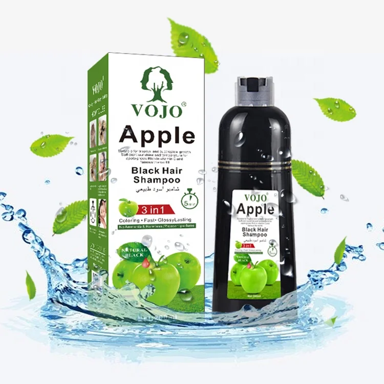 Краска для волос органический цвет один натуральный черный цвет Яблоко краска для волос Новый шампунь для краски для волос яблоко черного цвета