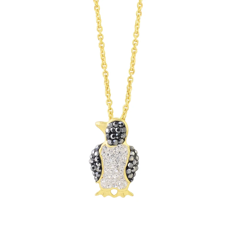 Owl pendant 925 sterling silver Birthstone Necklaces Jewelry Gold Plated Owl Pendant Set For Women Boys Men
