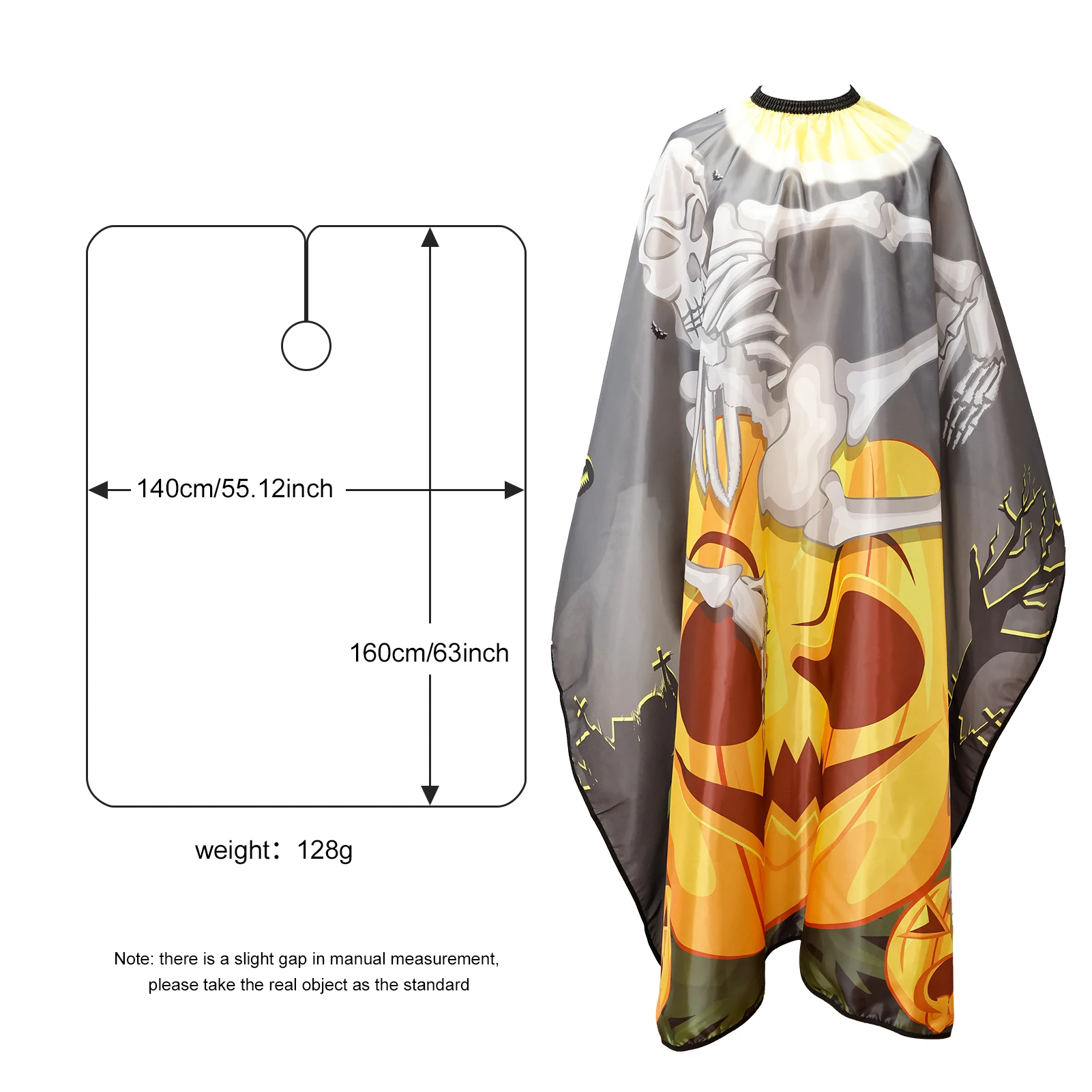 Halloween Skeleton Custom Hair Salon Cape Hairdressr Stylist Apron Professional Hair Cutting Barber Cape Halloween Decoration
