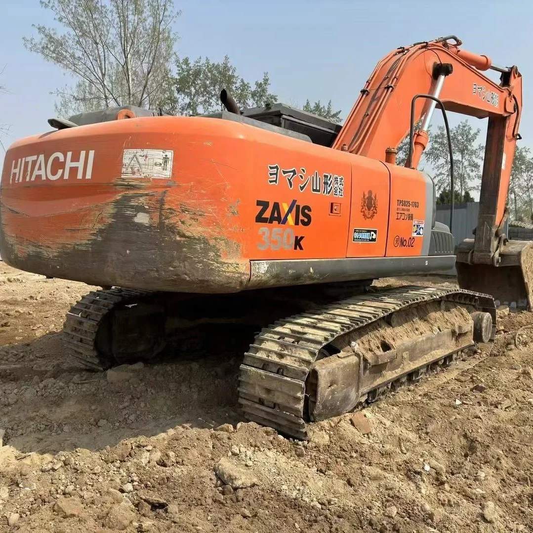 Хорошее качество, 35 тонн, оригинальные японские экскаваторы Hitachi ZX350K, большие Подержанные Гусеничные экскаваторы для горных работ, непревзойденные характеристики