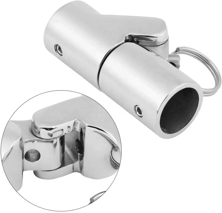 Marine 316 Stainless Steel  Coupling Tube Pipe Connector Boat Hardware Folding Bimini Swivel Joint 22mm