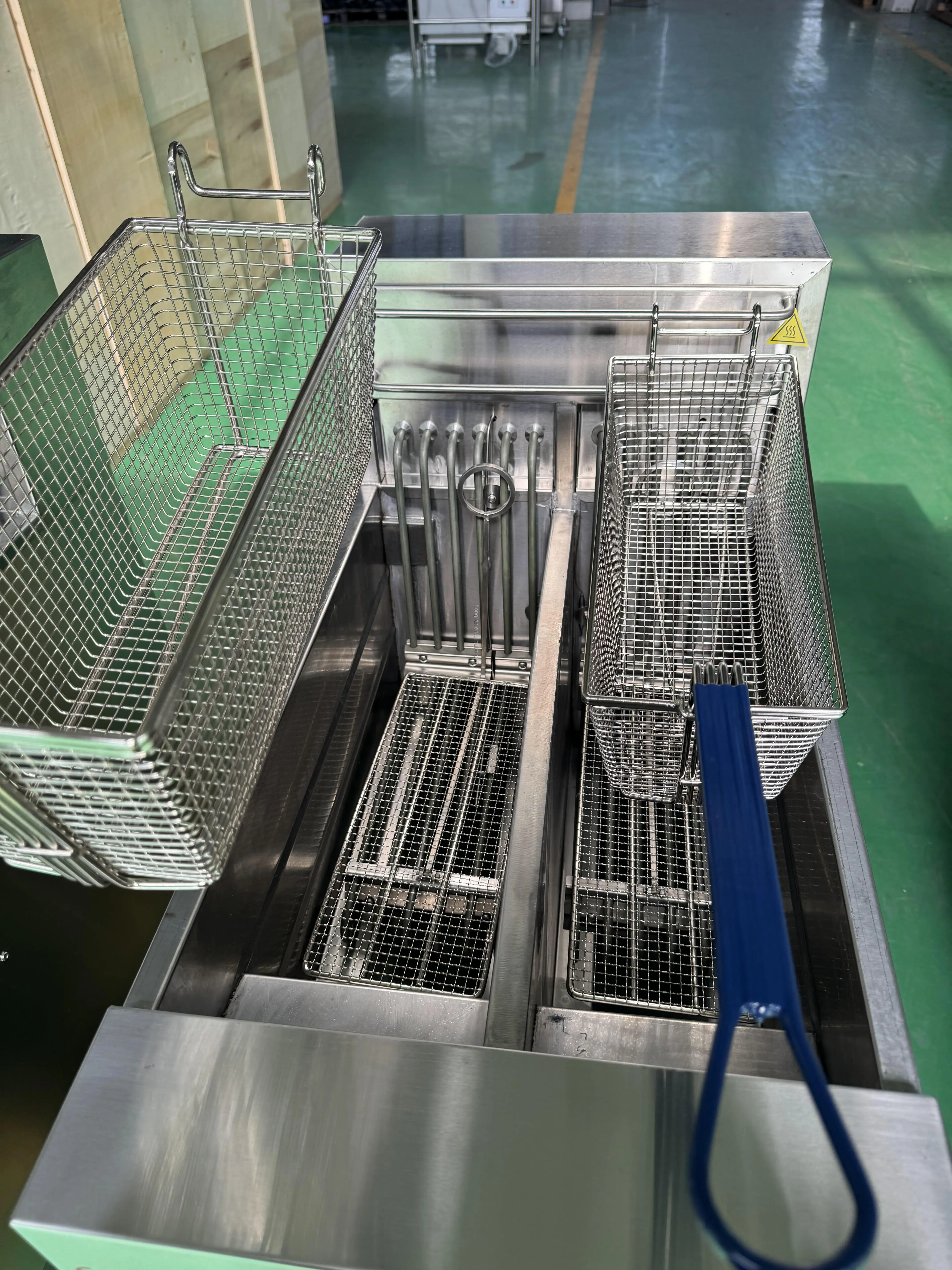 Commercial Electric Open Deep Fryers Fried Chicken French Potato Chips with Oil Filter