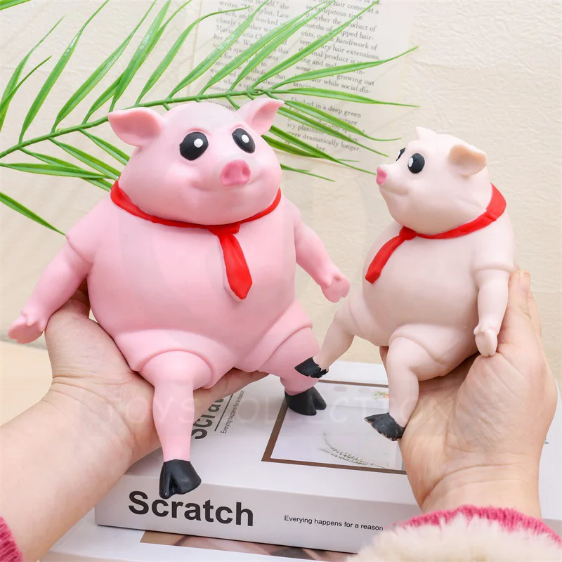 TPR Magic Sand Squeeze Pig Toy Stress Relieve Stress Stretch Squishy Pink Anti Stress Decompression Sensory Fidget Toy