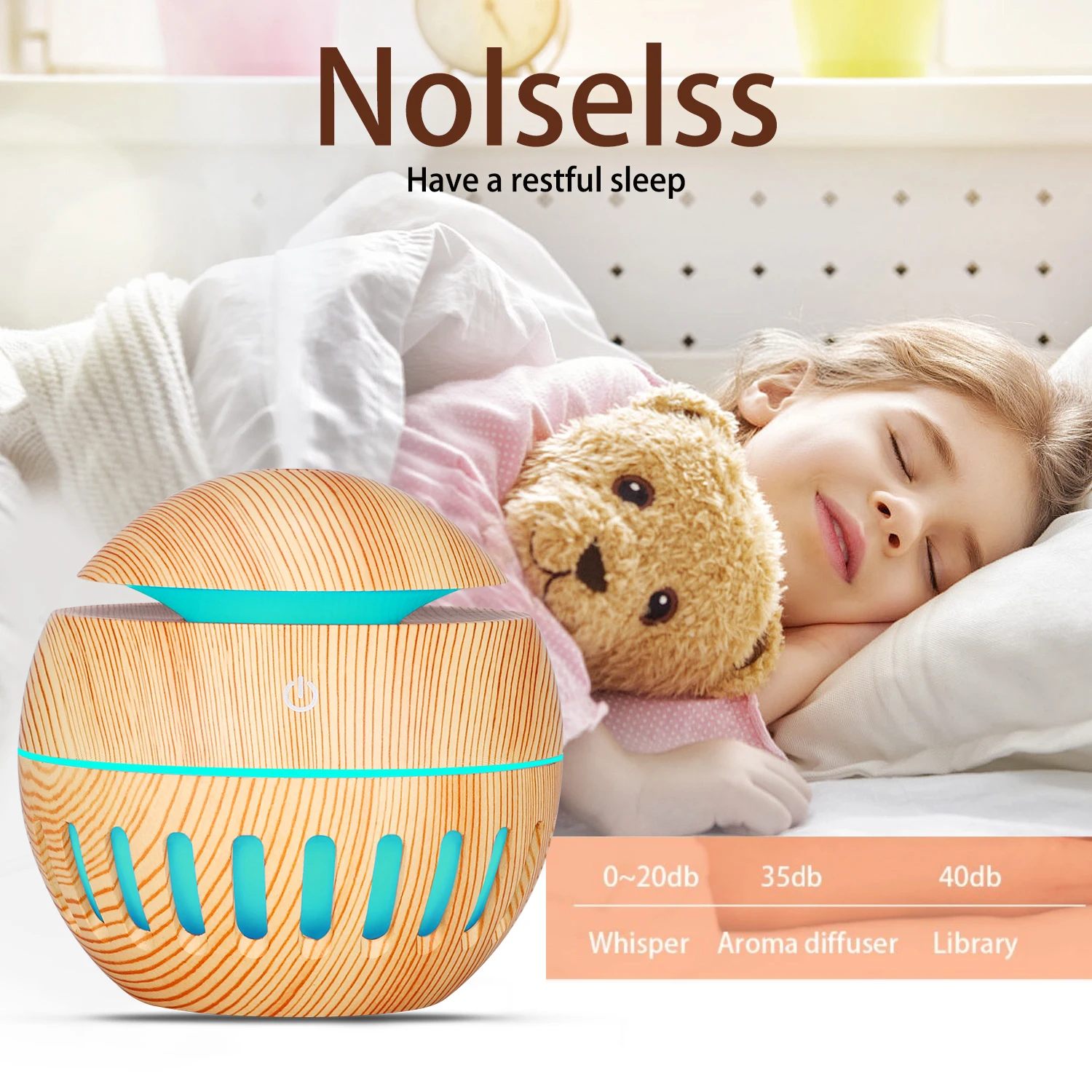 New Product Big Mist Mini Wood Grain Humidifier